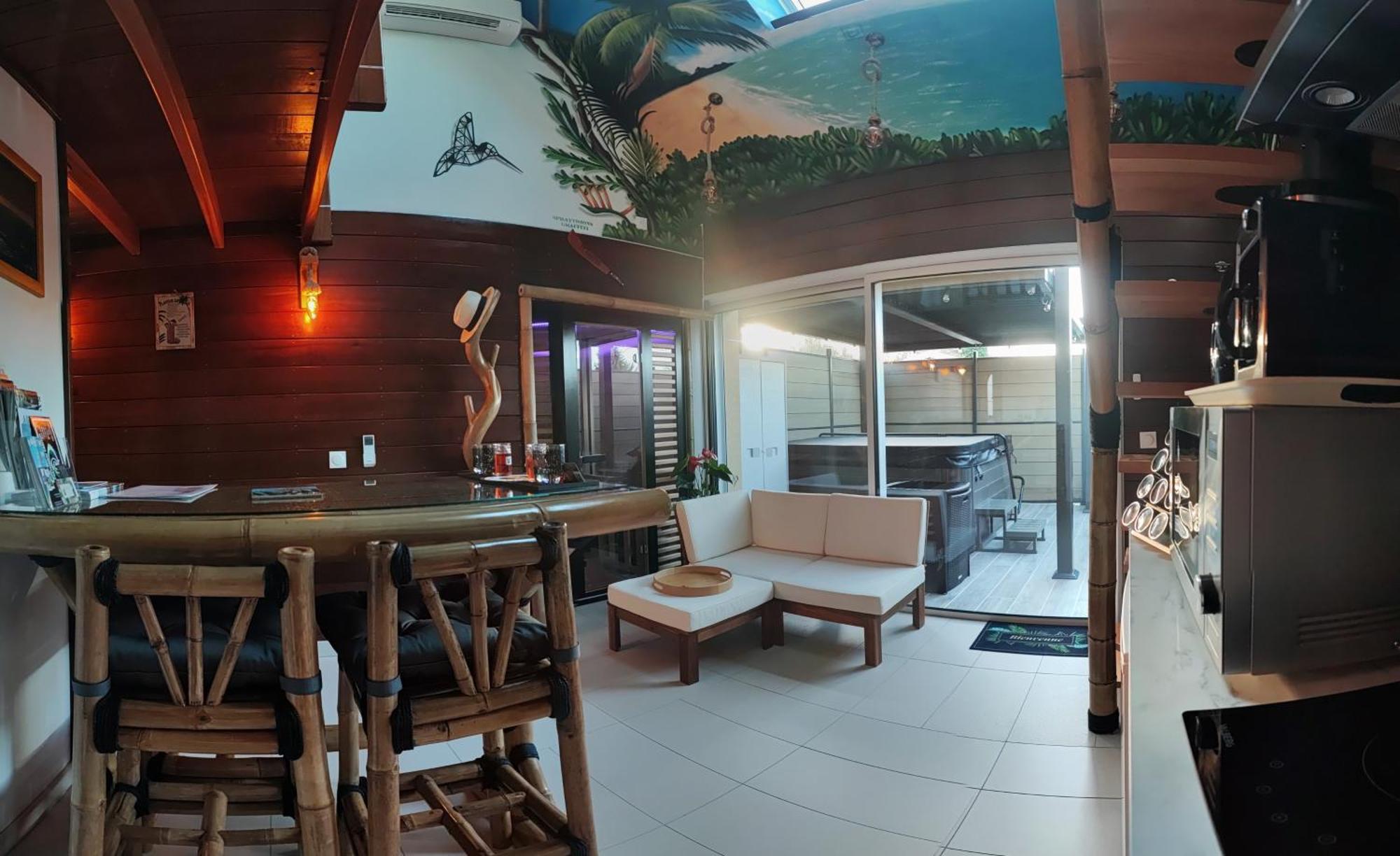 La Kaz Rhumantique Sauna And Spa Privatif La Rivière-Saint-Sauveur Dış mekan fotoğraf